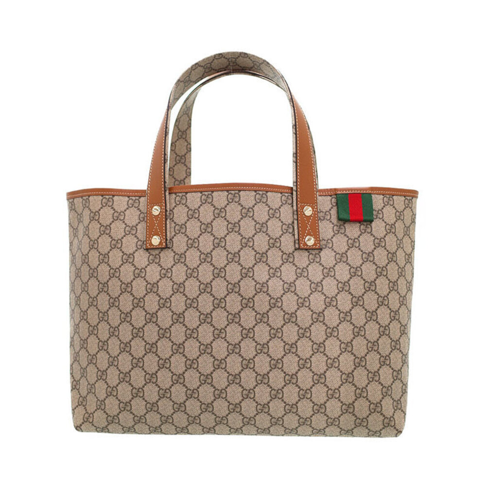 Gucci handbag beige brown GG canvas tote bag